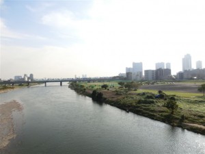 丸子橋から見た多摩川