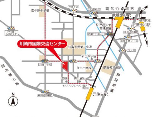 川崎市国際交流センター地図
